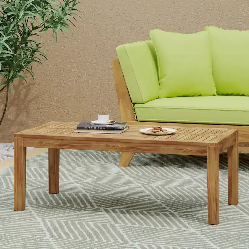 Table basse d'extérieur Hampton en bois d'acacia par Christopher Knight Home