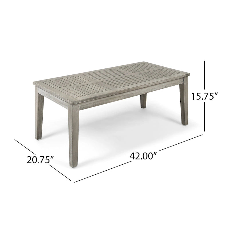 Table basse d'extérieur Hampton en bois d'acacia par Christopher Knight Home
