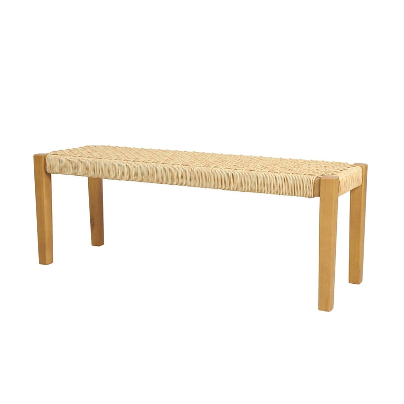 Banc d'extérieur moderne industriel en bois d'acacia Angie de Christopher Knight Home - 43,25 L x 15,75 P x 16,25 H