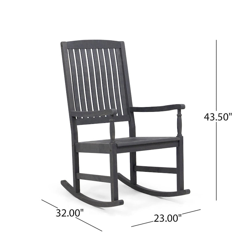 Fauteuil à bascule d'extérieur Arcadia en bois d'acacia par Christopher Knight Home