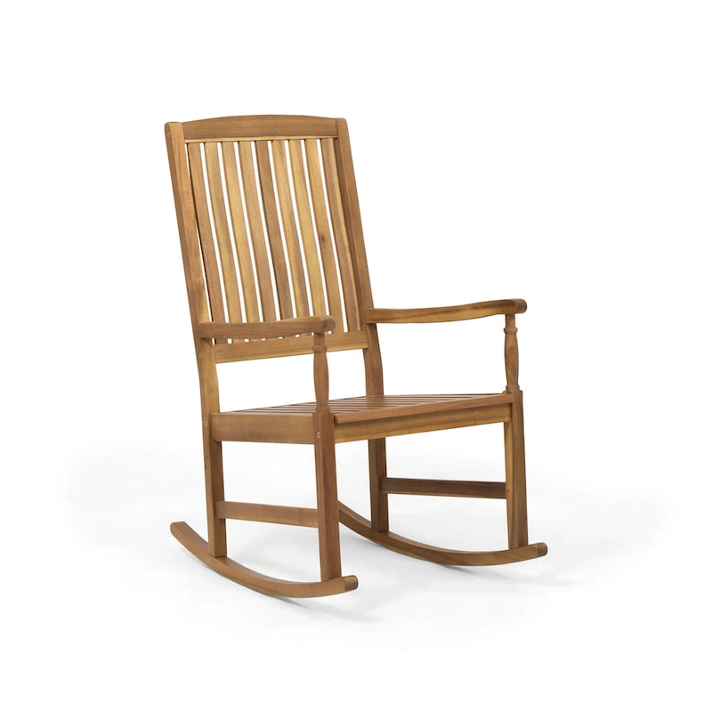 Fauteuil à bascule d'extérieur Arcadia en bois d'acacia par Christopher Knight Home