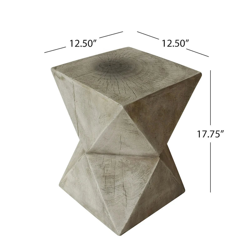 Table d'appoint Waylon en béton léger par Christopher Knight Home