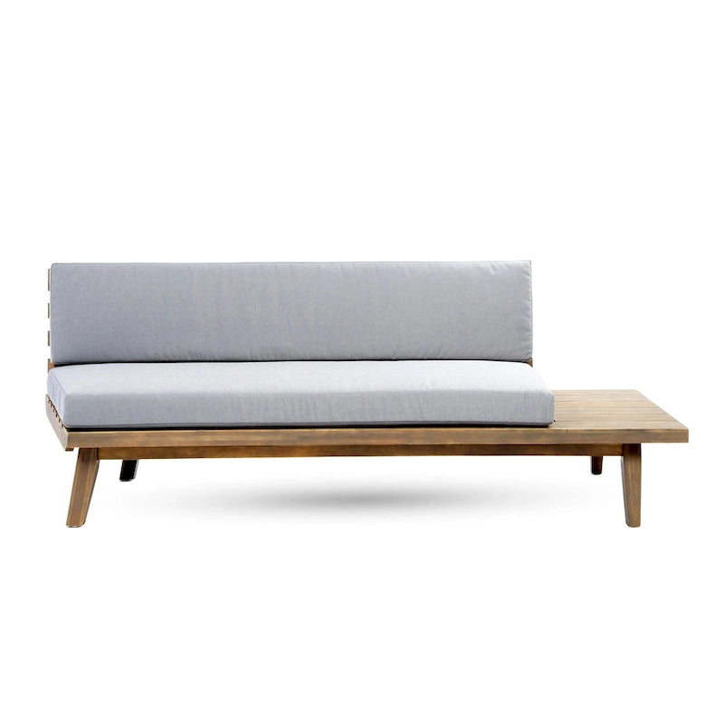 Canapé d'angle en acacia 4 pièces en V Hillcrest Outdoor par Christopher Knight Home