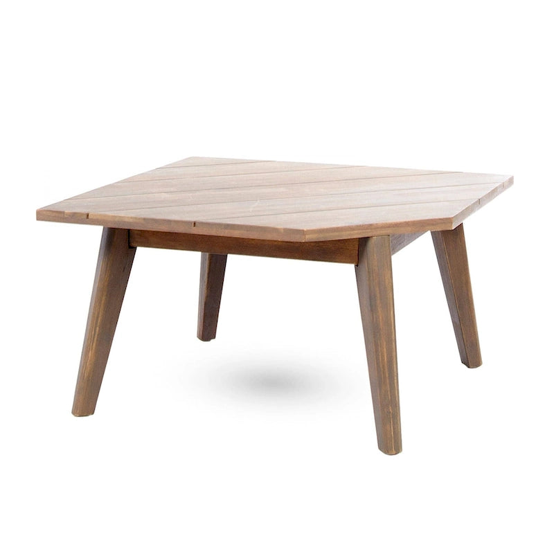 Canapé d'angle en acacia 4 pièces en V Hillcrest Outdoor par Christopher Knight Home