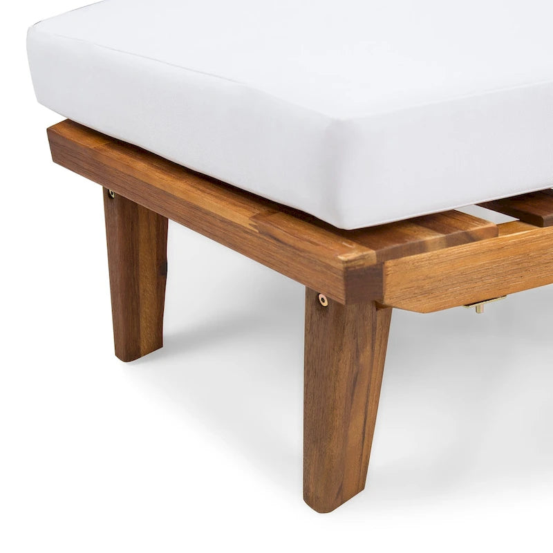 Canapé d'angle en acacia 4 pièces en V Hillcrest Outdoor par Christopher Knight Home
