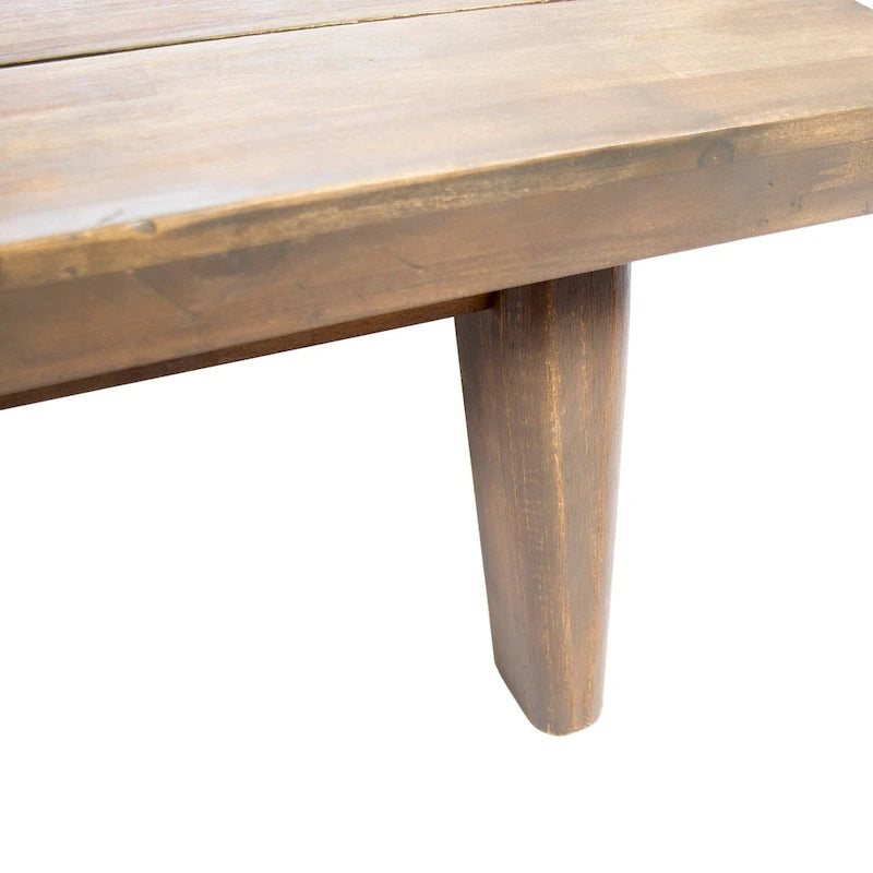 Canapé d'angle en acacia 4 pièces en V Hillcrest Outdoor par Christopher Knight Home