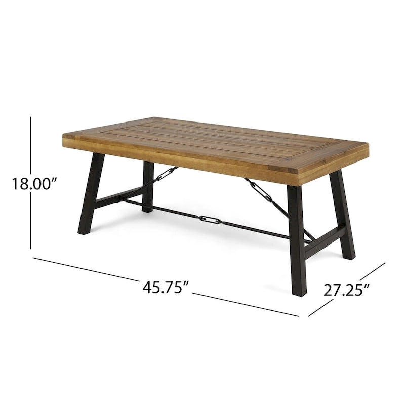 Table basse d'extérieur Catriona en bois d'acacia par Christopher Knight Home