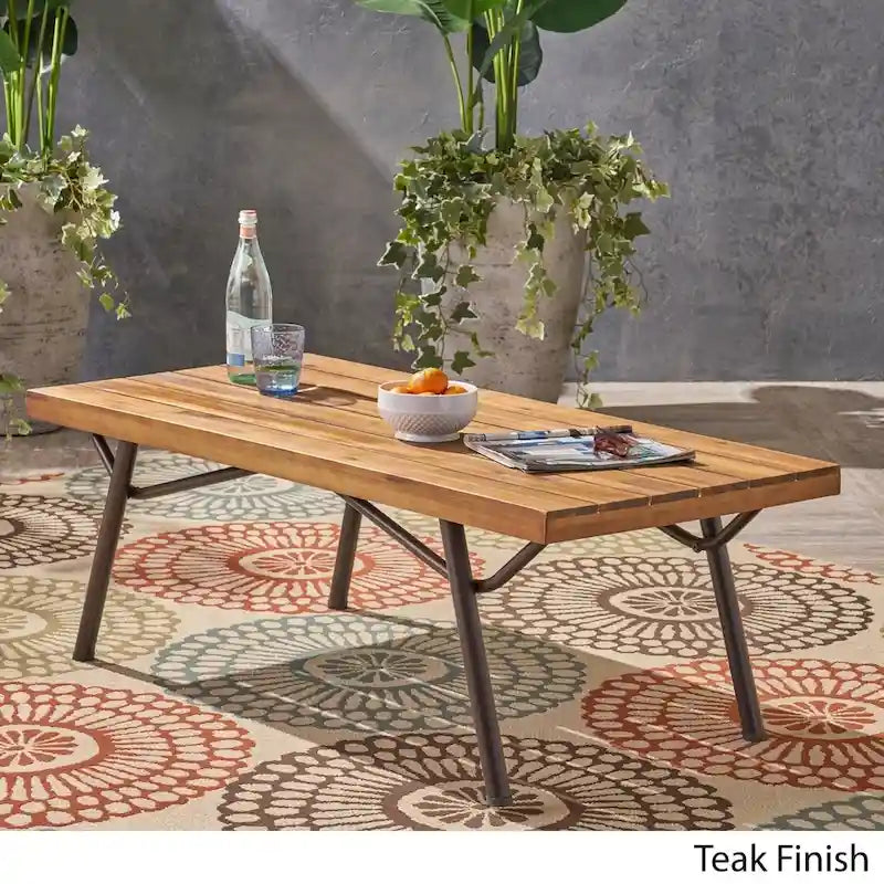 Table basse industrielle d'extérieur Canoga par Christopher Knight Home