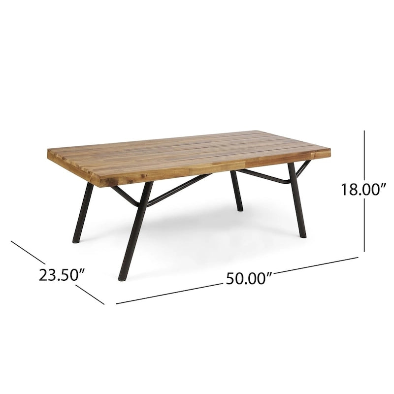 Table basse industrielle d'extérieur Canoga par Christopher Knight Home