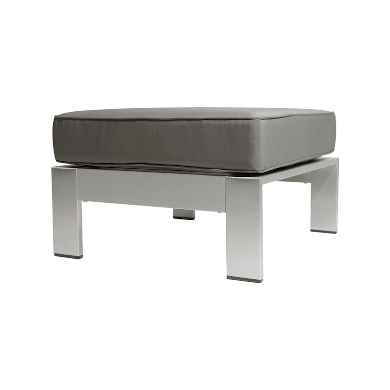 Ensemble de sofa modulaire d'extérieur en aluminium à 6 places avec poufs et table basse Cape Coral par Christopher Knight Home