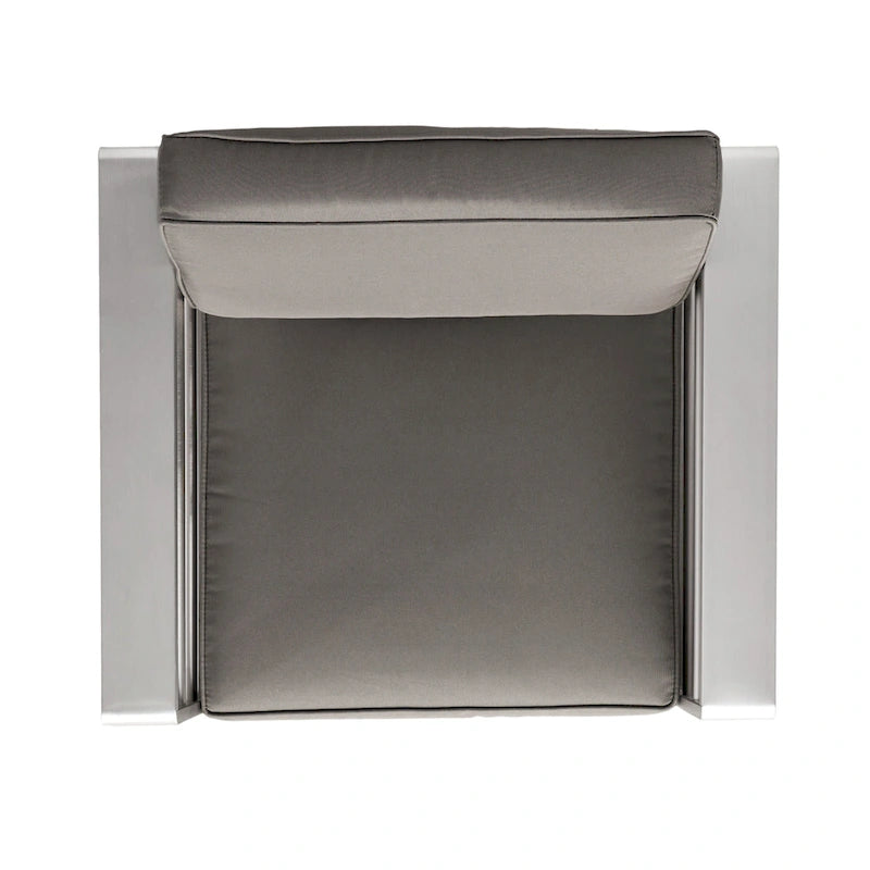 Ensemble de sofa modulaire d'extérieur en aluminium à 6 places avec poufs et table basse Cape Coral par Christopher Knight Home