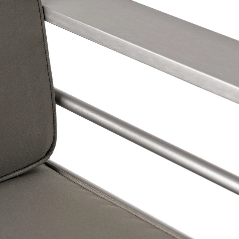 Ensemble de sofa modulaire d'extérieur en aluminium à 6 places avec poufs et table basse Cape Coral par Christopher Knight Home