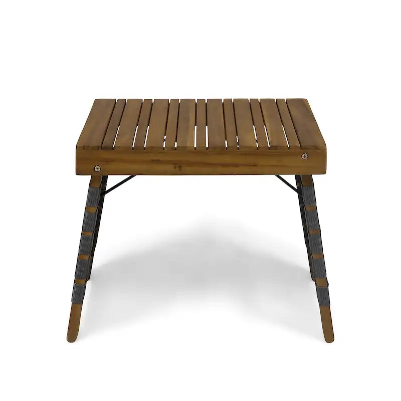 Table d'appoint pliante en bois d'acacia d'extérieur Huntsville par Christopher Knight Home