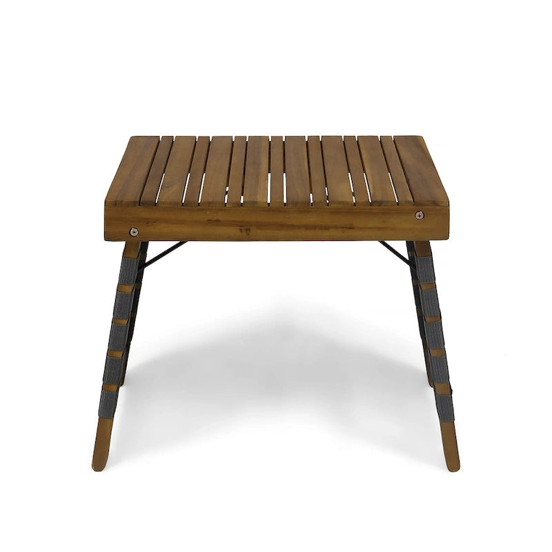 Table d'appoint pliante en bois d'acacia d'extérieur Huntsville par Christopher Knight Home
