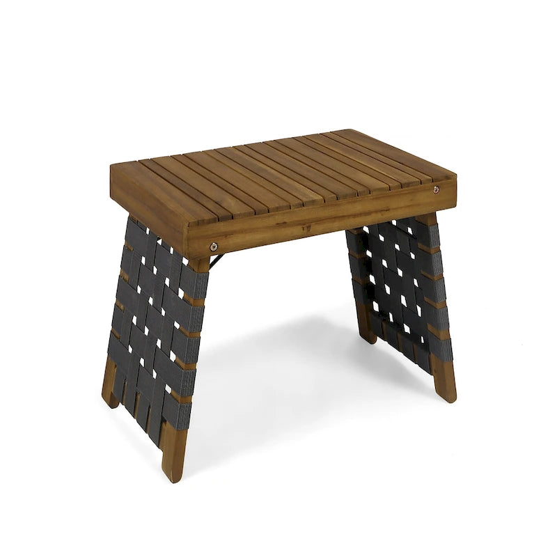 Table d'appoint pliante en bois d'acacia d'extérieur Huntsville par Christopher Knight Home