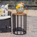 Table d'appoint ronde Canary d'extérieur en bois d'acacia par Christopher Knight Home