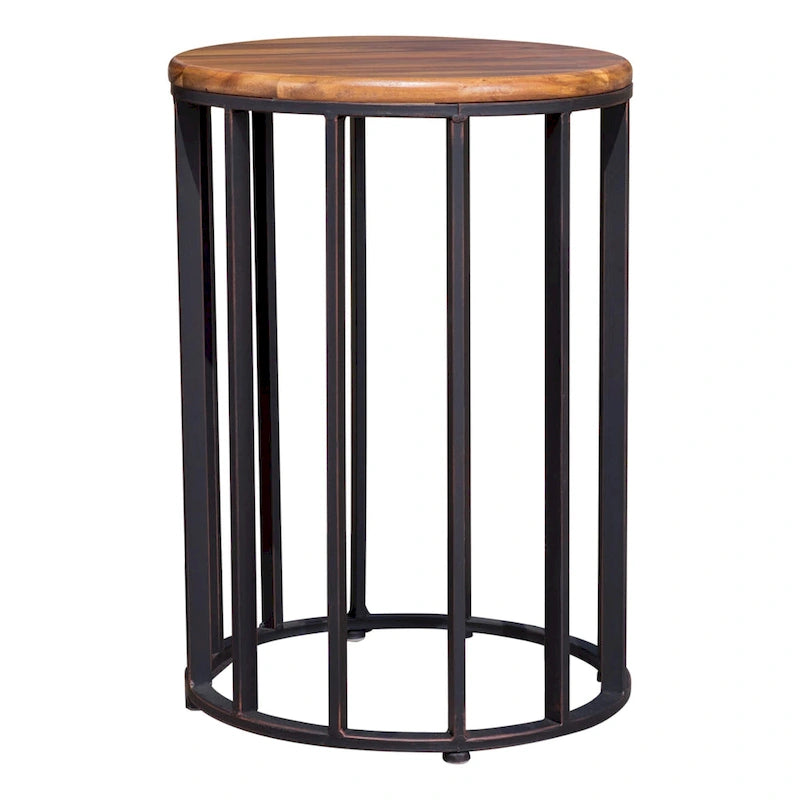 Table d'appoint ronde Canary d'extérieur en bois d'acacia par Christopher Knight Home
