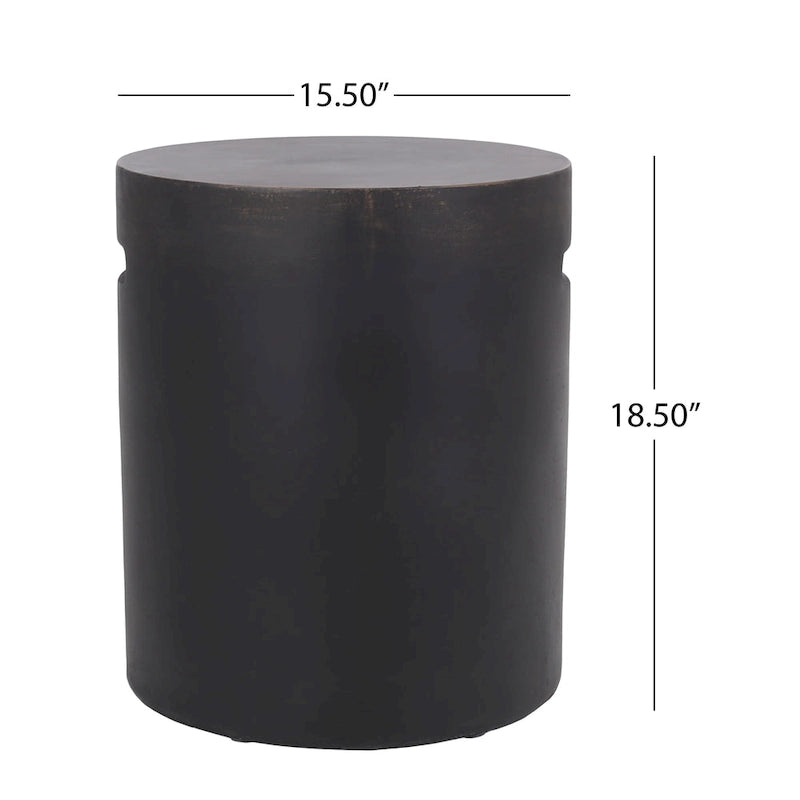 Table d'appoint d'extérieur légère en béton Akin par Christopher Knight Home