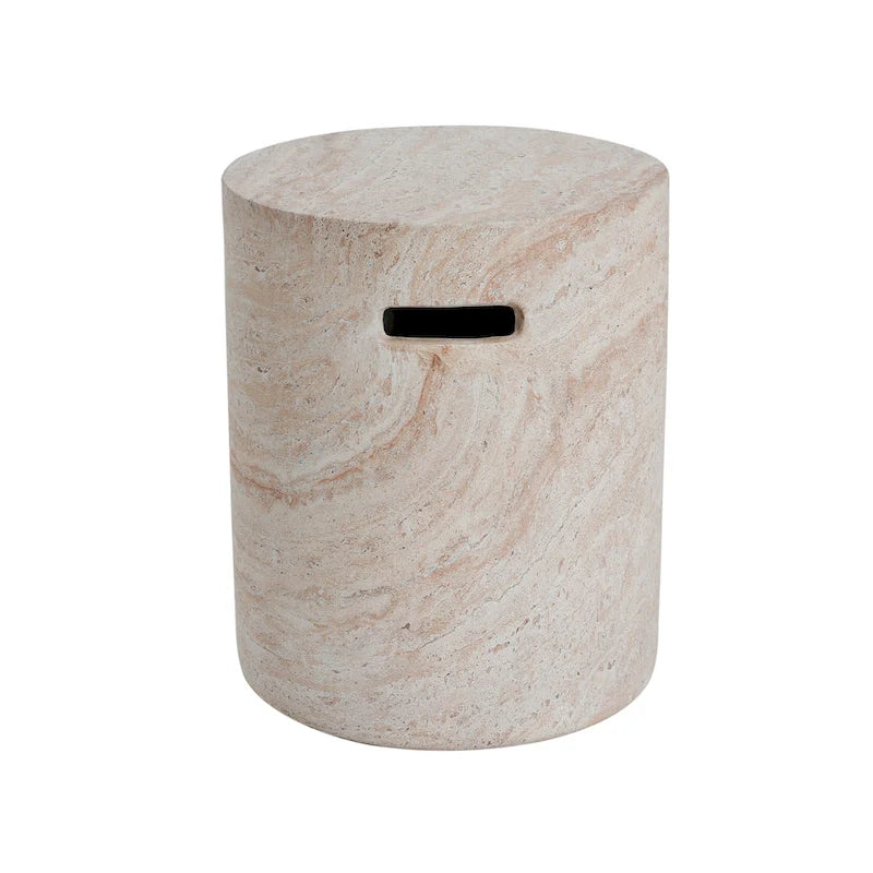 Table d'appoint d'extérieur légère en béton Akin par Christopher Knight Home