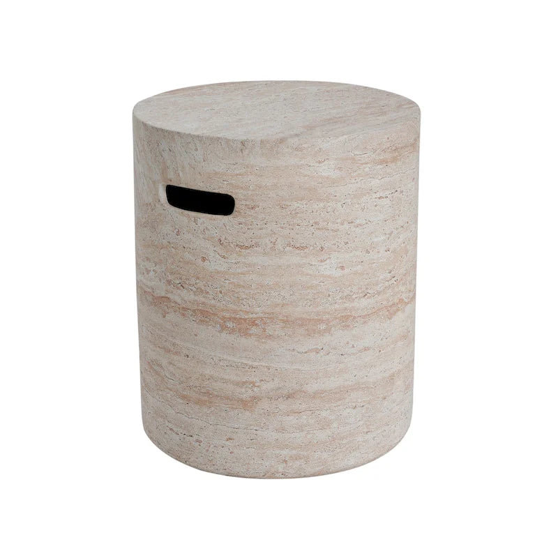 Table d'appoint d'extérieur légère en béton Akin par Christopher Knight Home