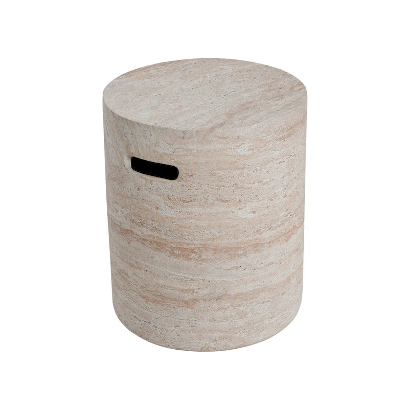 Table d'appoint d'extérieur légère en béton Akin par Christopher Knight Home