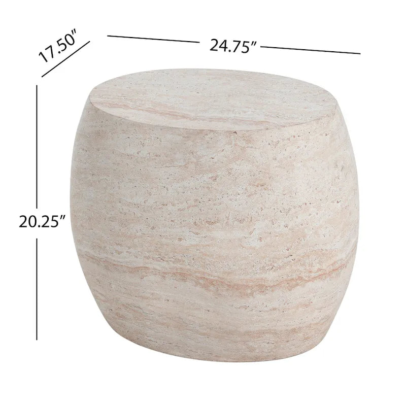 Table d'appoint en béton léger Gatsby de Christopher Knight Home