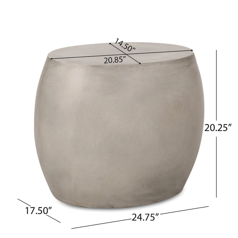 Table d'appoint en béton léger Gatsby de Christopher Knight Home