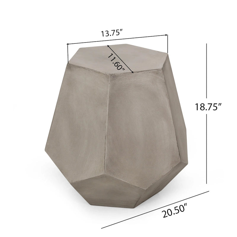 Table d'appoint en béton léger Felix par Christopher Knight Home