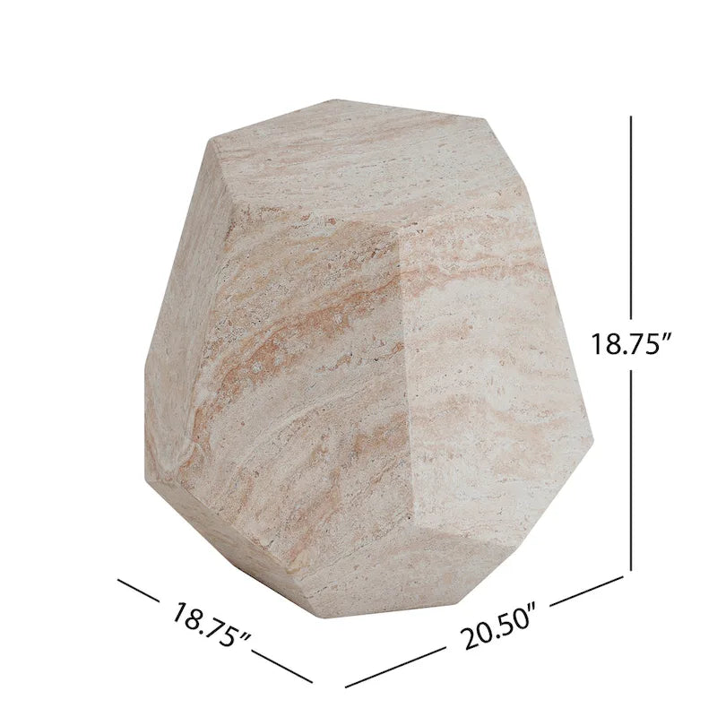 Table d'appoint en béton léger Felix par Christopher Knight Home