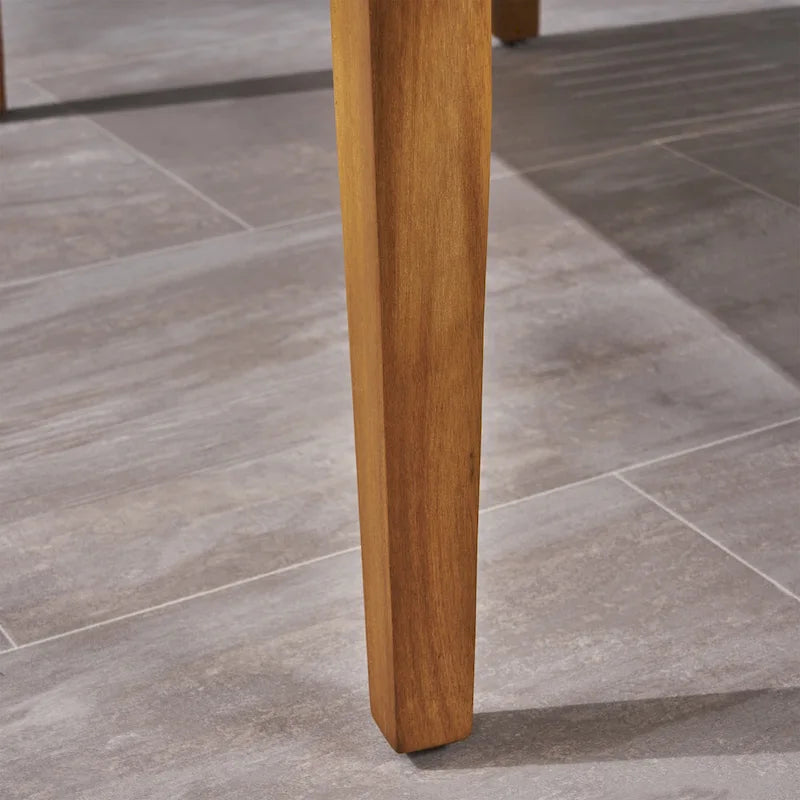 Ensemble de conversation d'extérieur Hampton de 5 pièces en bois et osier par Christopher Knight Home