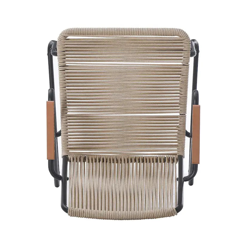 Fauteuil de club d'extérieur moderne en corde tressée Moonstone (ensemble de 2) par Christopher Knight Home