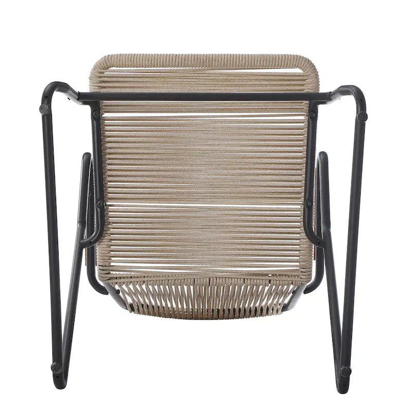 Fauteuil de club d'extérieur moderne en corde tressée Moonstone (ensemble de 2) par Christopher Knight Home