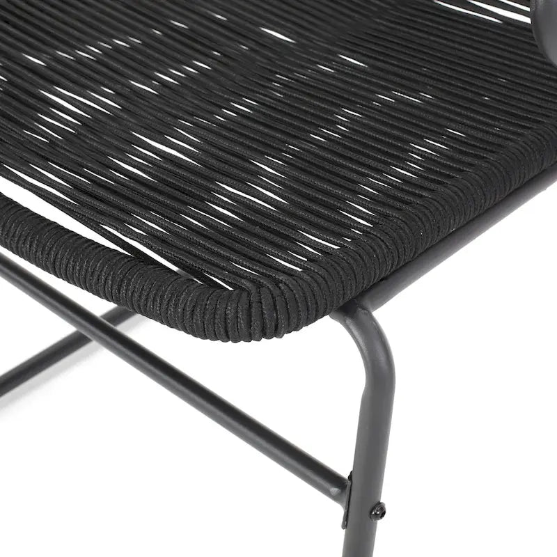 Fauteuil de club d'extérieur moderne en corde tressée Moonstone (ensemble de 2) par Christopher Knight Home