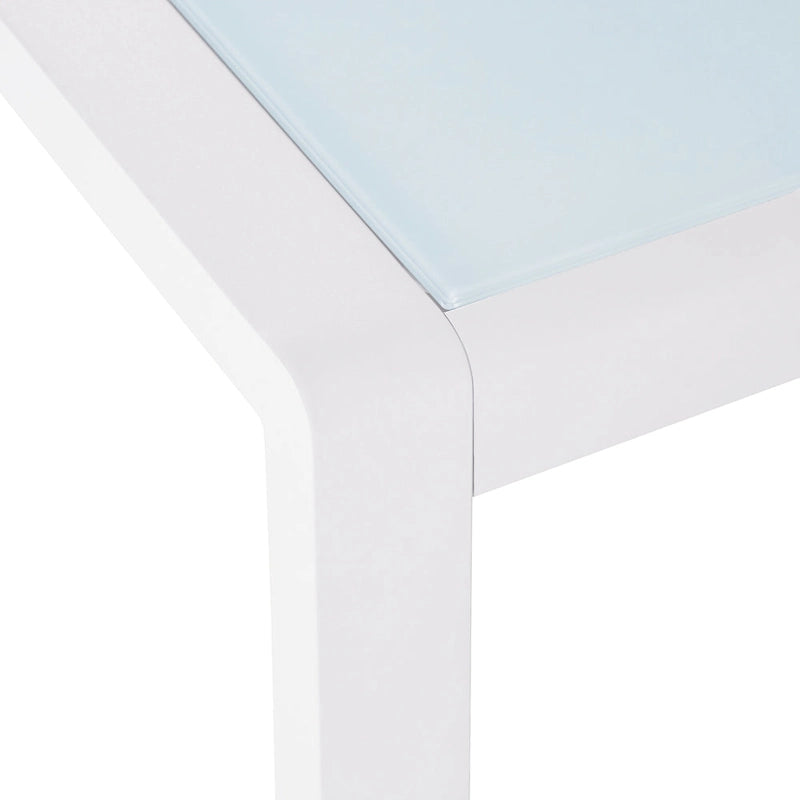 Table d'appoint d'extérieur en aluminium et verre trempé Cape Coral par Christopher Knight Home