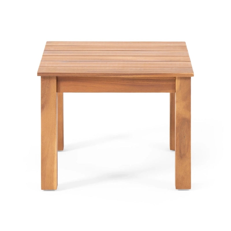 Table d'appoint d'extérieur moderne du milieu du siècle Temecula par Christopher Knight Home - 19,75 L x 19,75 P x 15,00 H