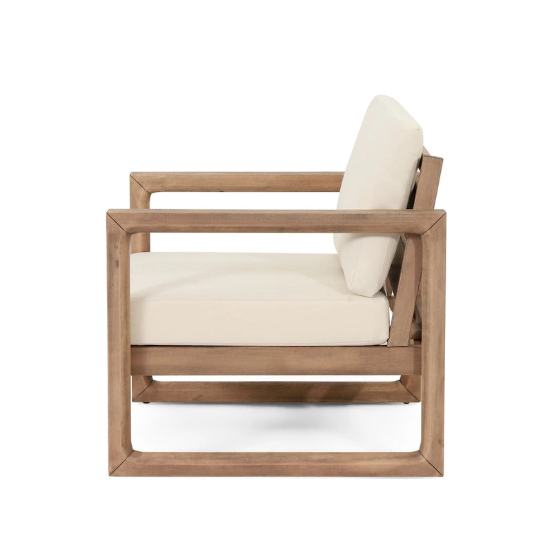 Fauteuil de jardin Stefan en bois d'acacia (lot de 2) par Christopher Knight Home
