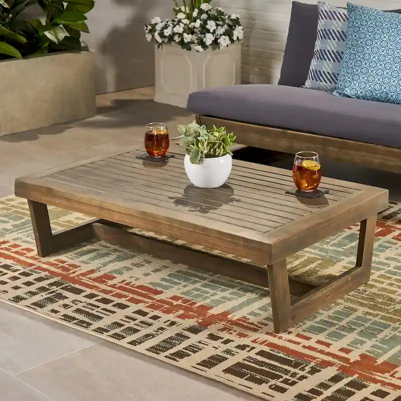 Table Basse d'Extérieur Sherwood en Bois d'Acacia par Christopher Knight Home
