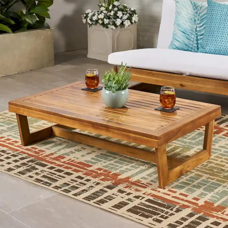 Table Basse d'Extérieur Sherwood en Bois d'Acacia par Christopher Knight Home