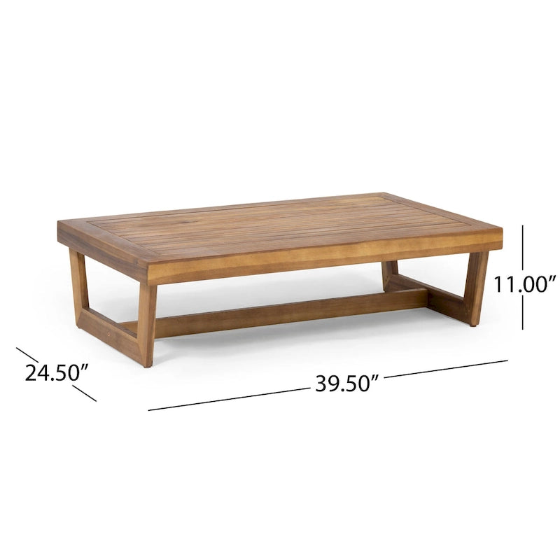 Table Basse d'Extérieur Sherwood en Bois d'Acacia par Christopher Knight Home