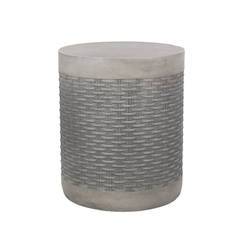 Table d'appoint Camino Outdoor en béton léger par Christopher Knight Home