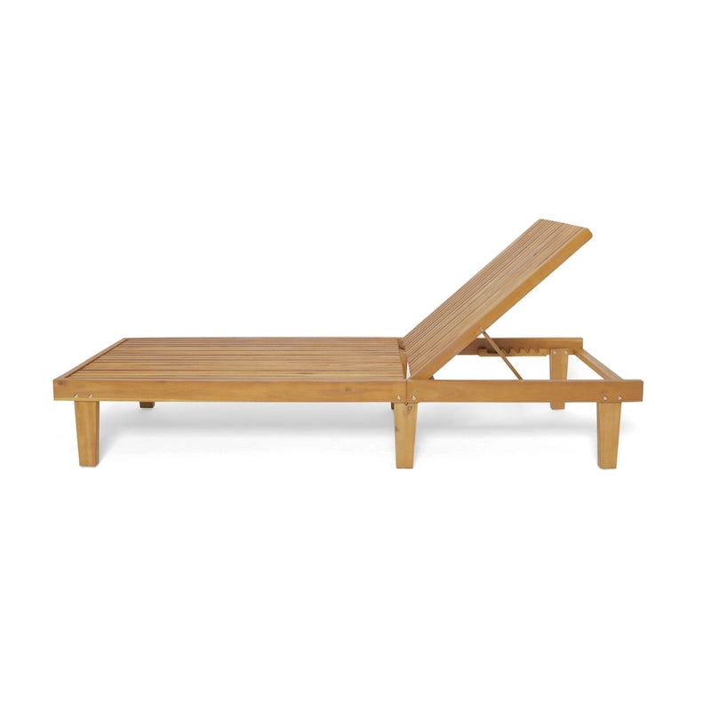 Ensemble de 3 chaises longues Nadine en bois d'acacia d'extérieur par Christopher Knight Home