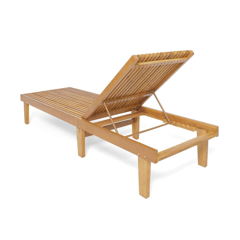 Ensemble de 3 chaises longues Nadine en bois d'acacia d'extérieur par Christopher Knight Home