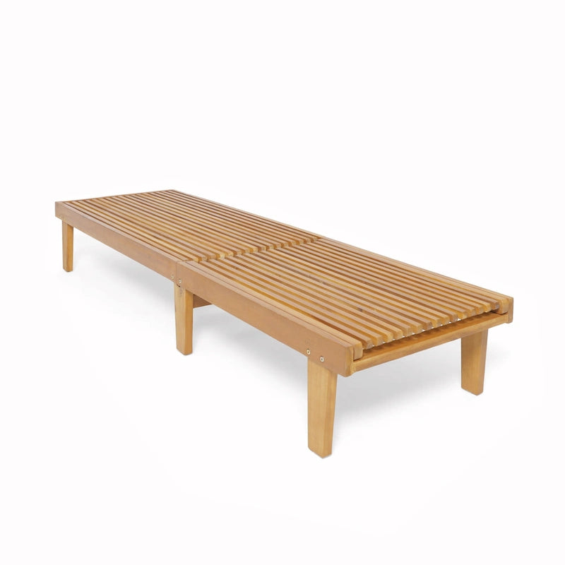 Ensemble de 3 chaises longues Nadine en bois d'acacia d'extérieur par Christopher Knight Home