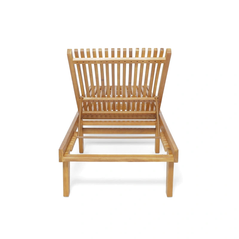 Ensemble de 3 chaises longues Nadine en bois d'acacia d'extérieur par Christopher Knight Home