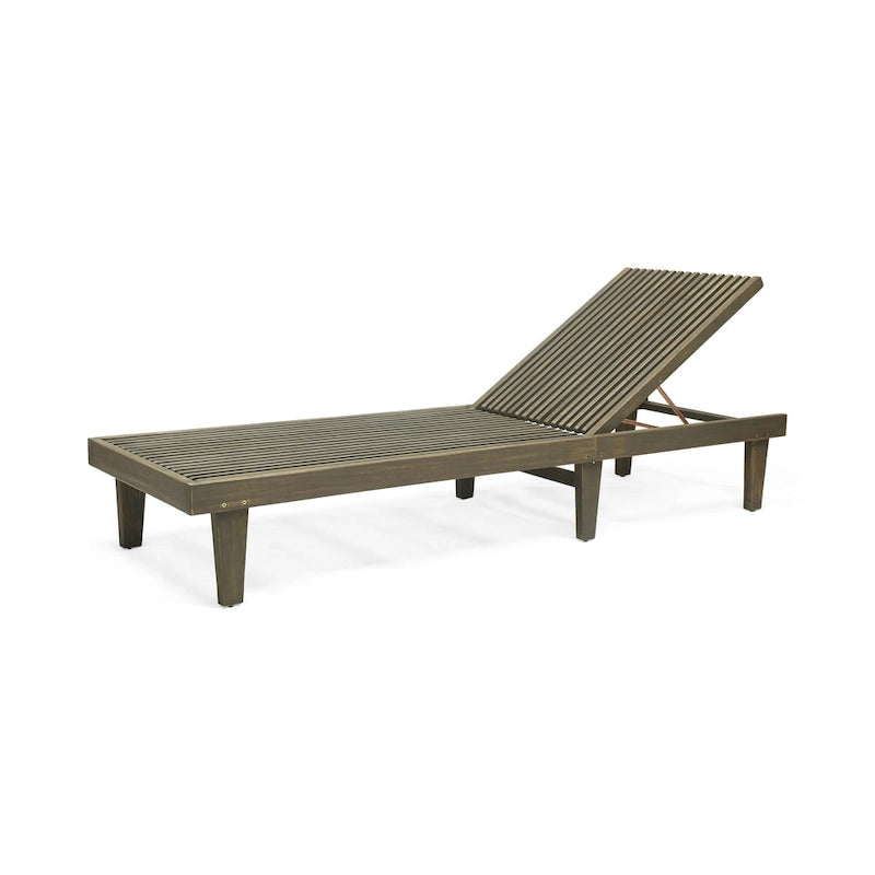 Ensemble de 3 chaises longues Nadine en bois d'acacia d'extérieur par Christopher Knight Home