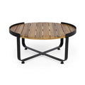 Table basse Eyre de Christopher Knight Home en bois d'acacia, style industriel moderne, pour l'extérieur