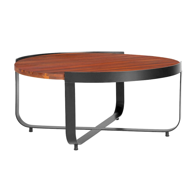 Table basse Eyre de Christopher Knight Home en bois d'acacia, style industriel moderne, pour l'extérieur