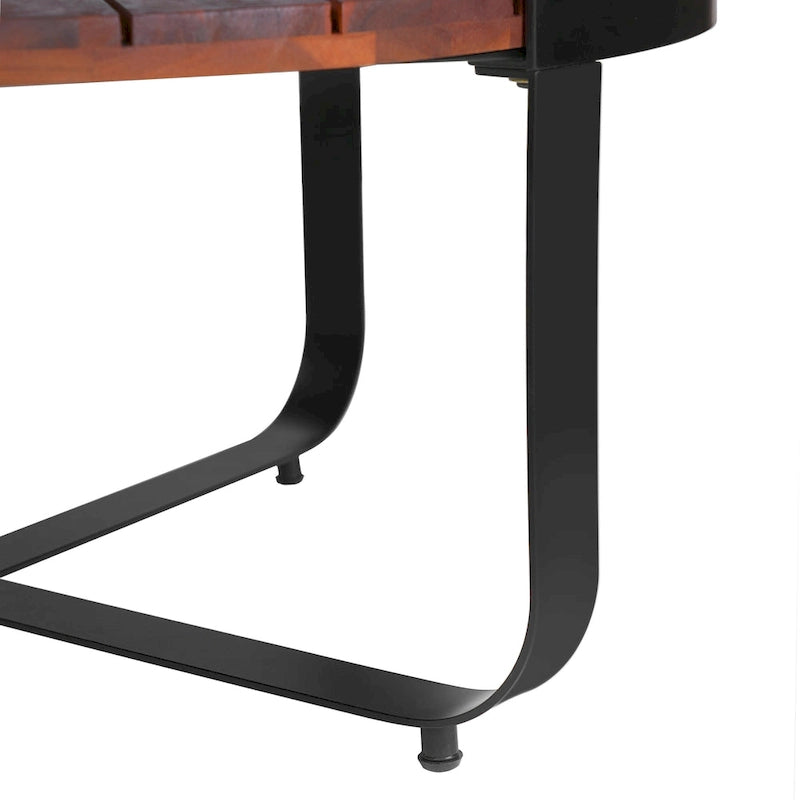 Table basse Eyre de Christopher Knight Home en bois d'acacia, style industriel moderne, pour l'extérieur