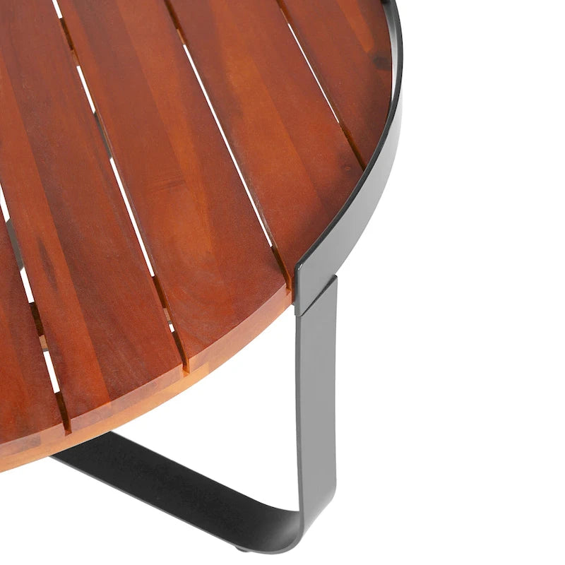Table basse Eyre de Christopher Knight Home en bois d'acacia, style industriel moderne, pour l'extérieur