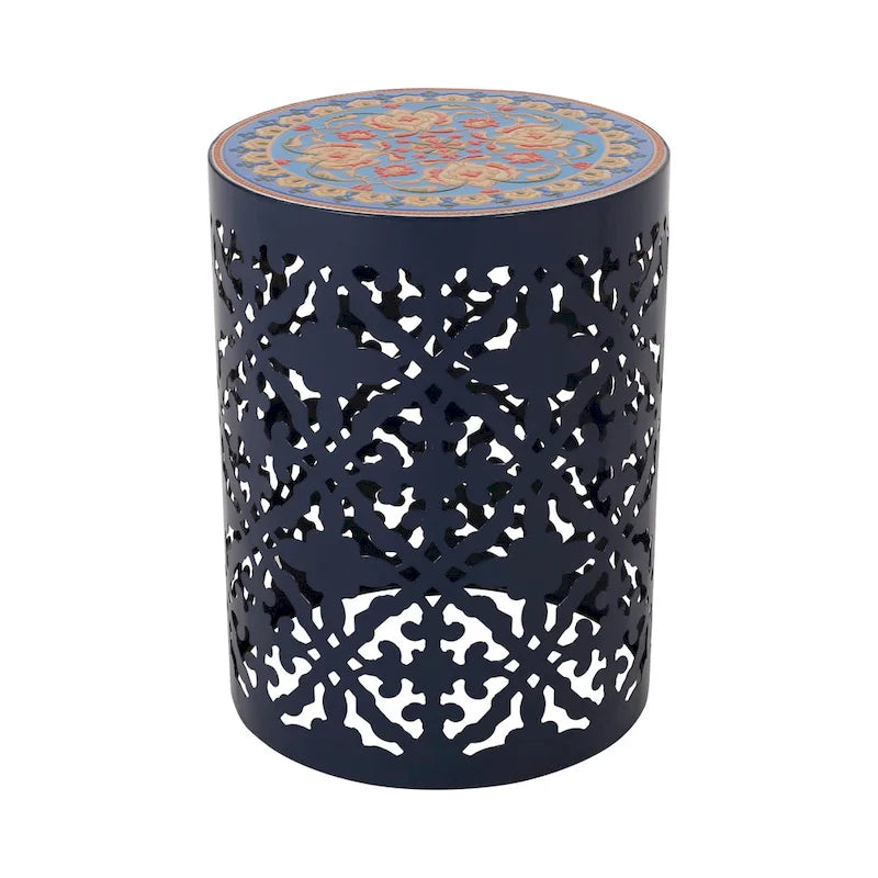 Table d'appoint Castana d'extérieur en dentelle découpée par Christopher Knight Home